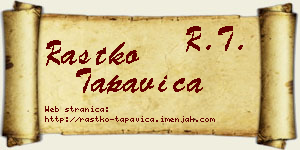 Rastko Tapavica vizit kartica